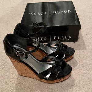 White House Black market Marta cork Wedge Sandals size 7